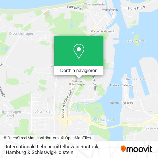 Internationale Lebensmittelhozain Rostock Karte