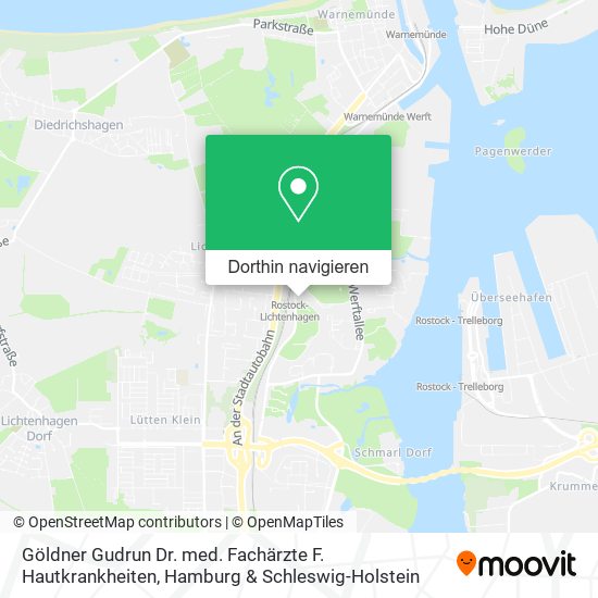 Göldner Gudrun Dr. med. Fachärzte F. Hautkrankheiten Karte