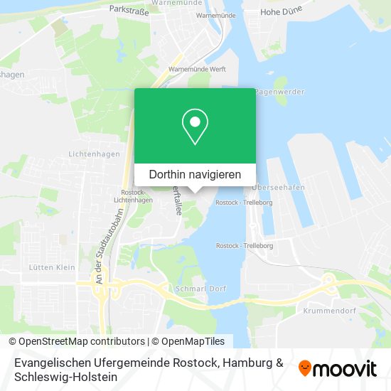 Evangelischen Ufergemeinde Rostock Karte