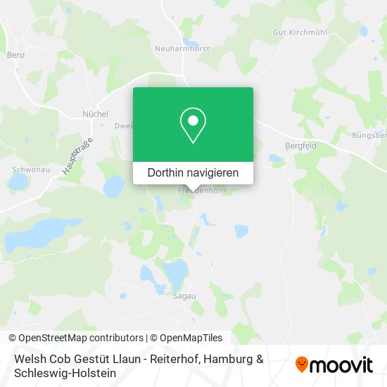 Welsh Cob Gestüt Llaun - Reiterhof Karte