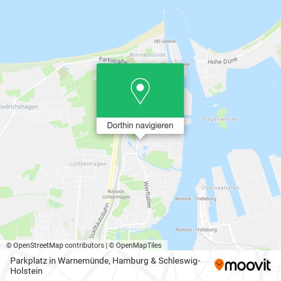 Parkplatz in Warnemünde Karte