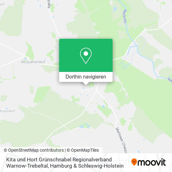 Kita und Hort Grünschnabel Regionalverband Warnow-Trebeltal Karte