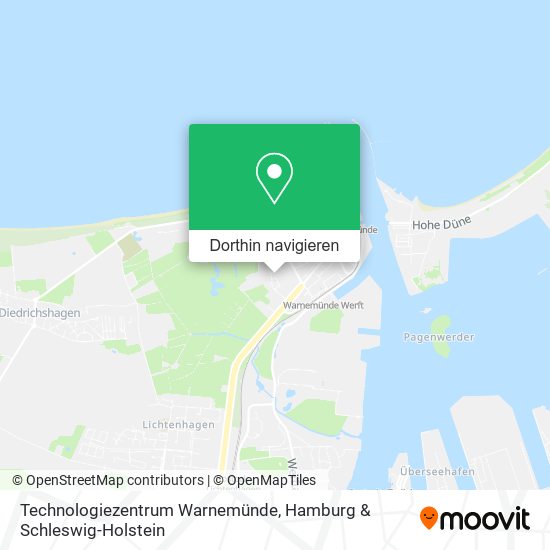 Technologiezentrum Warnemünde Karte