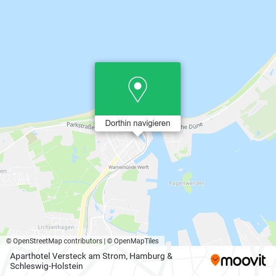 Aparthotel Versteck am Strom Karte