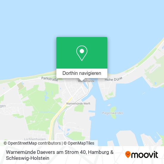 Warnemünde Daevers am Strom 40 Karte