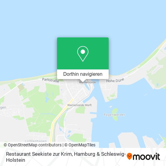Restaurant Seekiste zur Krim Karte