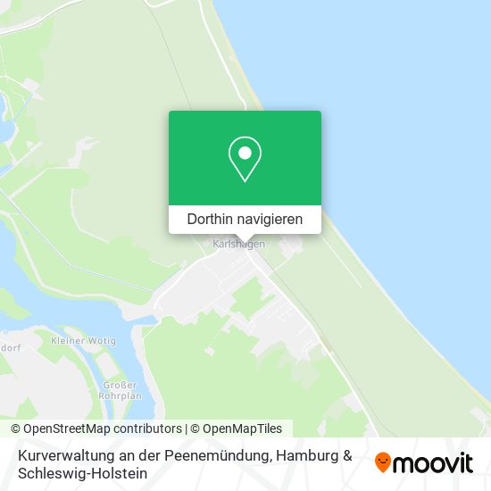 Kurverwaltung an der Peenemündung Karte
