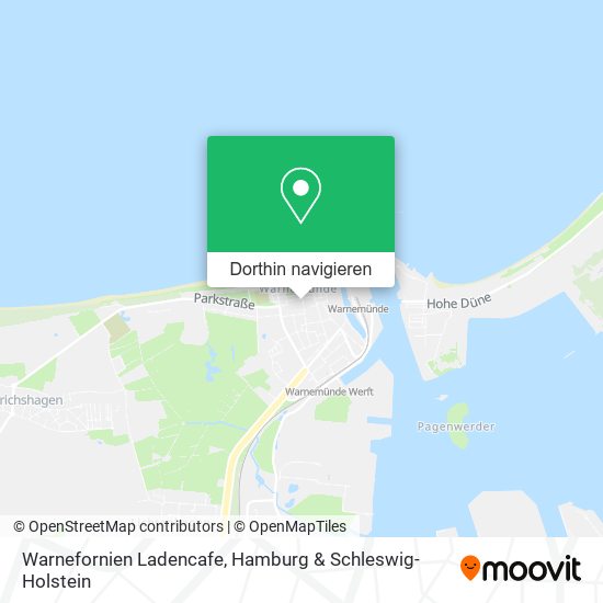 Warnefornien Ladencafe Karte