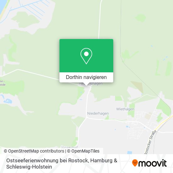 Ostseeferienwohnung bei Rostock Karte