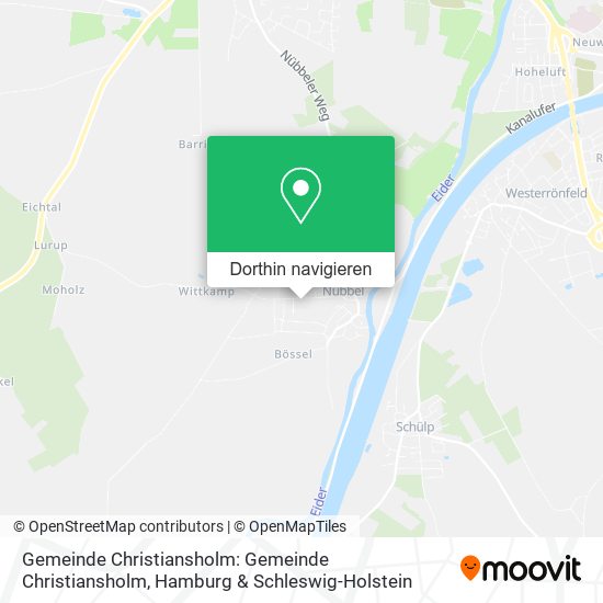 Gemeinde Christiansholm: Gemeinde Christiansholm Karte