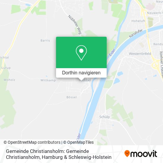 Gemeinde Christiansholm: Gemeinde Christiansholm Karte