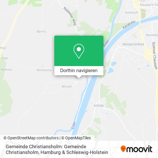 Gemeinde Christiansholm: Gemeinde Christiansholm Karte