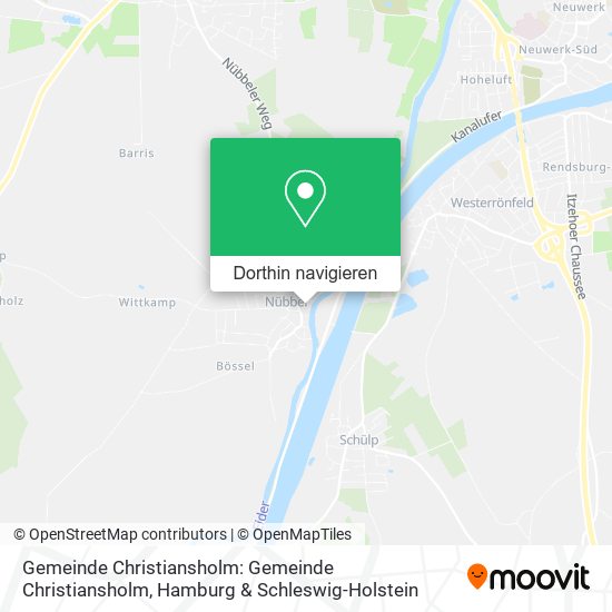 Gemeinde Christiansholm: Gemeinde Christiansholm Karte