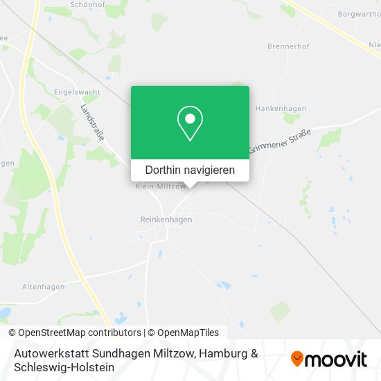 Autowerkstatt Sundhagen Miltzow Karte