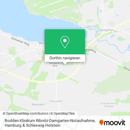 Bodden Klinikum Ribnitz-Damgarten-Notaufnahme Karte