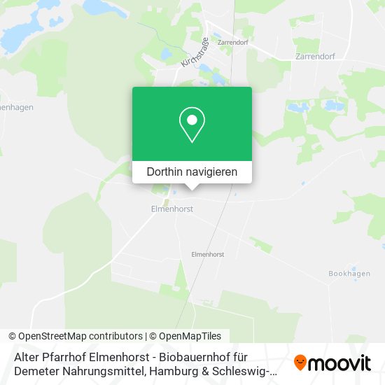 Alter Pfarrhof Elmenhorst - Biobauernhof für Demeter Nahrungsmittel Karte