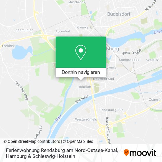 Ferienwohnung Rendsburg am Nord-Ostsee-Kanal Karte