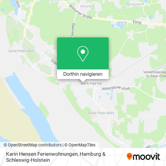 Karin Hensen Ferienwohnungen Karte