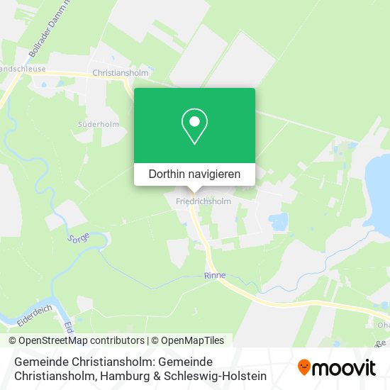 Gemeinde Christiansholm: Gemeinde Christiansholm Karte