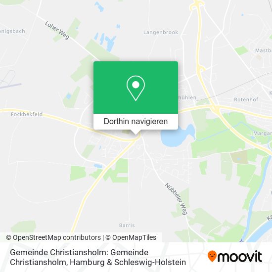 Gemeinde Christiansholm: Gemeinde Christiansholm Karte