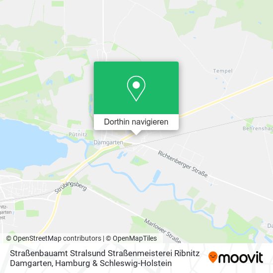 Straßenbauamt Stralsund Straßenmeisterei Ribnitz Damgarten Karte