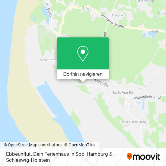 Ebbeunflut. Dein Ferienhaus in Spo Karte