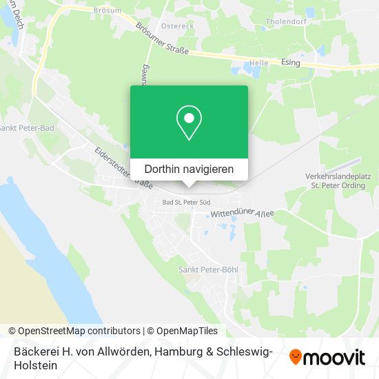 Bäckerei H. von Allwörden Karte