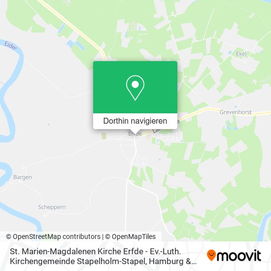 St. Marien-Magdalenen Kirche Erfde - Ev.-Luth. Kirchengemeinde Stapelholm-Stapel Karte