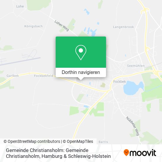 Gemeinde Christiansholm: Gemeinde Christiansholm Karte
