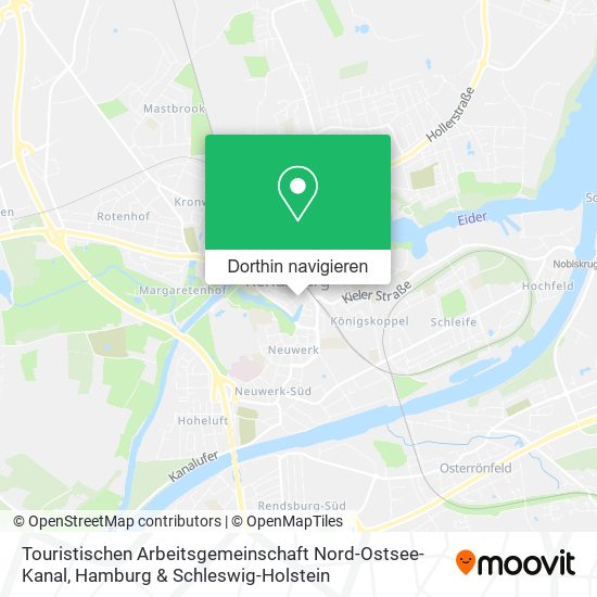 Touristischen Arbeitsgemeinschaft Nord-Ostsee-Kanal Karte