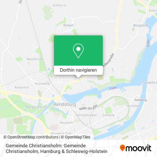 Gemeinde Christiansholm: Gemeinde Christiansholm Karte