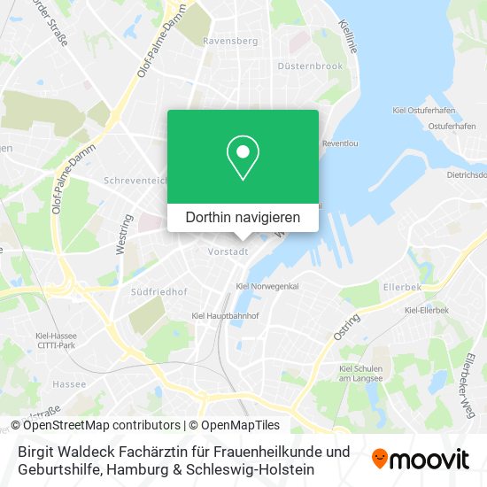 Birgit Waldeck Fachärztin für Frauenheilkunde und Geburtshilfe Karte