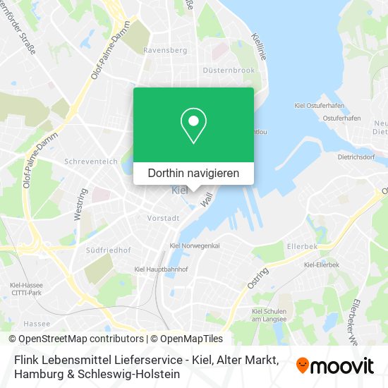 Flink Lebensmittel Lieferservice - Kiel, Alter Markt Karte