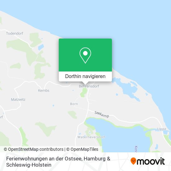 Ferienwohnungen an der Ostsee Karte