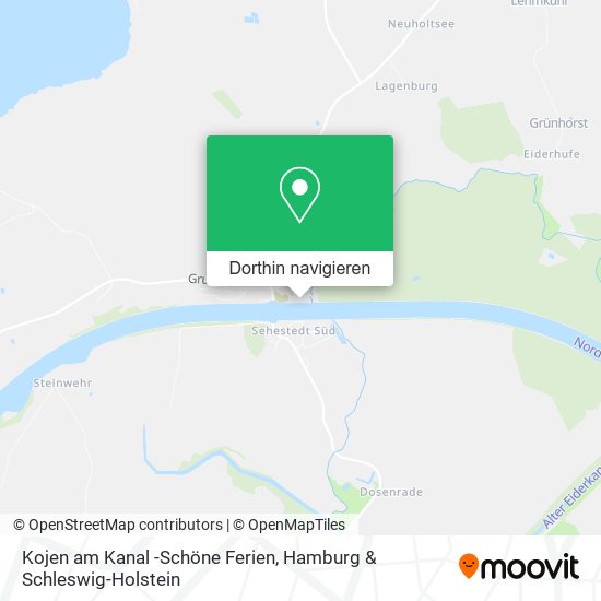 Kojen am Kanal -Schöne Ferien Karte