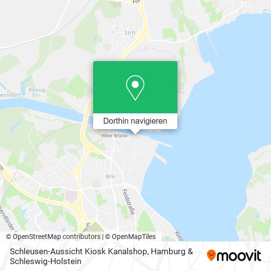 Schleusen-Aussicht Kiosk Kanalshop Karte