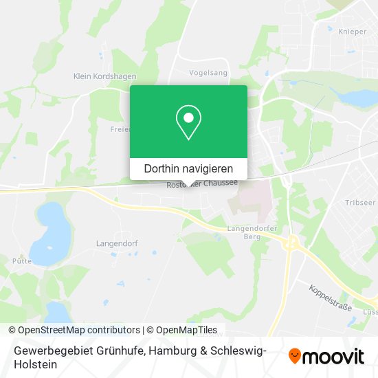 Gewerbegebiet Grünhufe Karte
