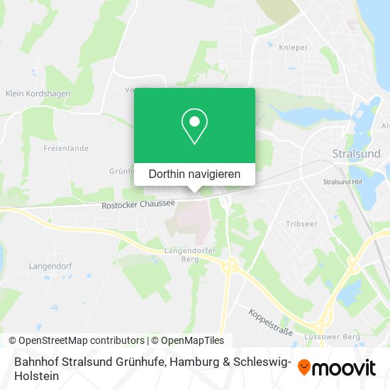 Bahnhof Stralsund Grünhufe Karte
