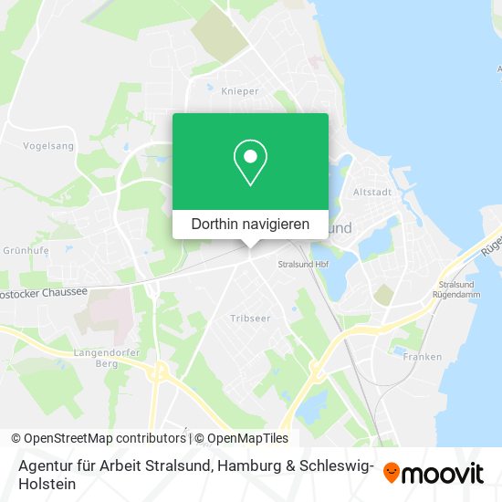 Agentur für Arbeit Stralsund Karte