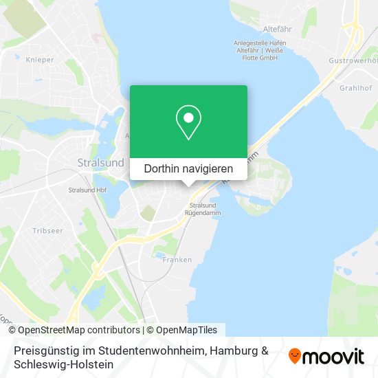 Preisgünstig im Studentenwohnheim Karte