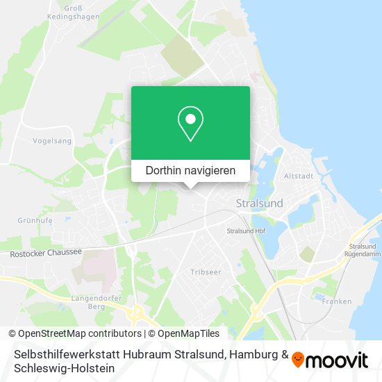 Selbsthilfewerkstatt Hubraum Stralsund Karte