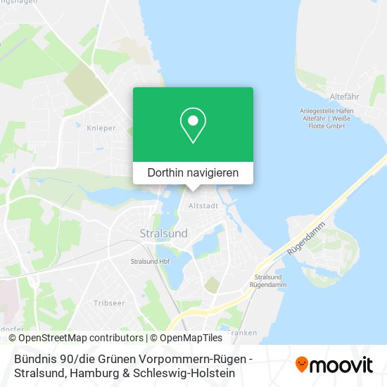Bündnis 90 / die Grünen Vorpommern-Rügen - Stralsund Karte
