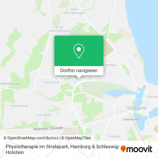 Physiotherapie im Strelapark Karte