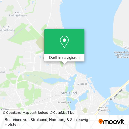 Busreisen von Stralsund Karte