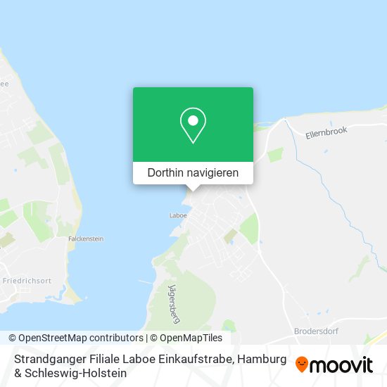 Strandganger Filiale Laboe Einkaufstrabe Karte