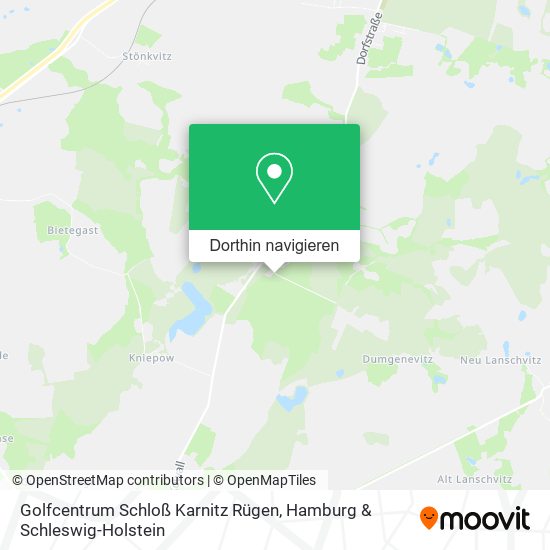 Golfcentrum Schloß Karnitz Rügen Karte