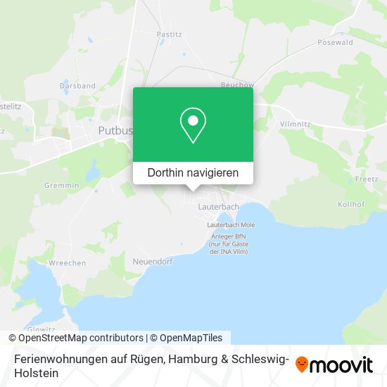 Ferienwohnungen auf Rügen Karte