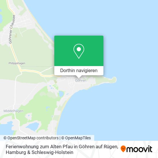 Ferienwohnung zum Alten Pfau in Göhren auf Rügen Karte