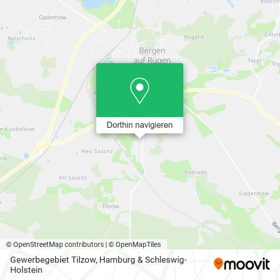 Gewerbegebiet Tilzow Karte