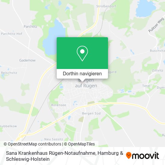 Sana Krankenhaus Rügen-Notaufnahme Karte